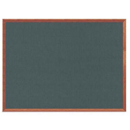 United Visual Products Decor Wood Combo Board, 60"x48", Walnut/White Porcelain & Apricot UV704DEFAB-WALNUT-WHTPORC-APRICOT